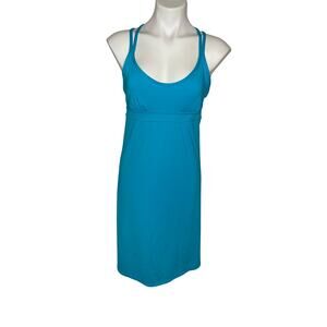 Athleta women’s turquoise dress with built in bra